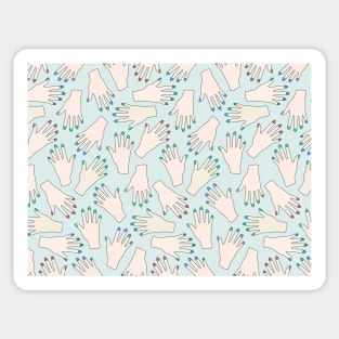 Many Hands Pattern Sticker